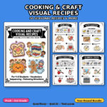 Cooking & Craft Visual Recipes Bundle | 50 Seasonal Step-by-Step Recipes for Speech Therapy | Year-Round Visual Cooking