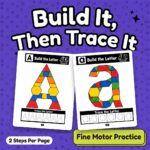 52 Alphabet Letter Mats | Pattern Block Build and Trace Activity for Morning Work - Image 3