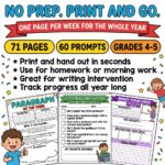 Paragraph of the Week | 60 Weekly Paragraph Writing Prompts | Grades 4-5 - Image 5