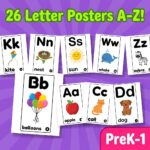 ABC Alphabet Posters Bundle — 48 Printable Classroom Decor Pages, Vowel Posters + Alphabet Charts for PreK-1 - Image 2