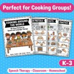 Cooking Around the World | 50 Visual Recipes for Speech Therapy, Cooking Groups & Life Skills | PreK-3rd - Image 5