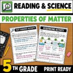 Properties of Matter Reading Comprehension Passages & Activities | 5th Grade Science NGSS | Print Ready