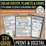 Solar System, Planets & Stars 5th Grade Science Unit | Reading Passages, Activities & Quizzes (Print & Digital)