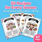 Cooking & Craft Visual Recipes – 50 Seasonal Picture Recipes for Kids | Speech Therapy Cooking Activities, Sequencing & Following Directions | Preschool–3rd Grade